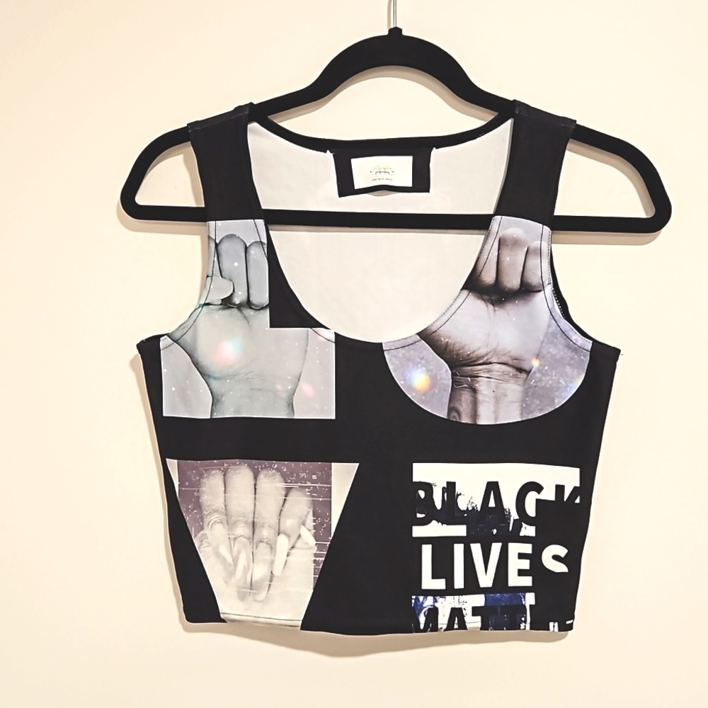 'Hendrix Halos' promotional graphic top Med. Black Lives Matter